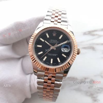  Swiss 3255 2 Tone Rose Gold Rolex Datejust II 41mm Jubilee Watch